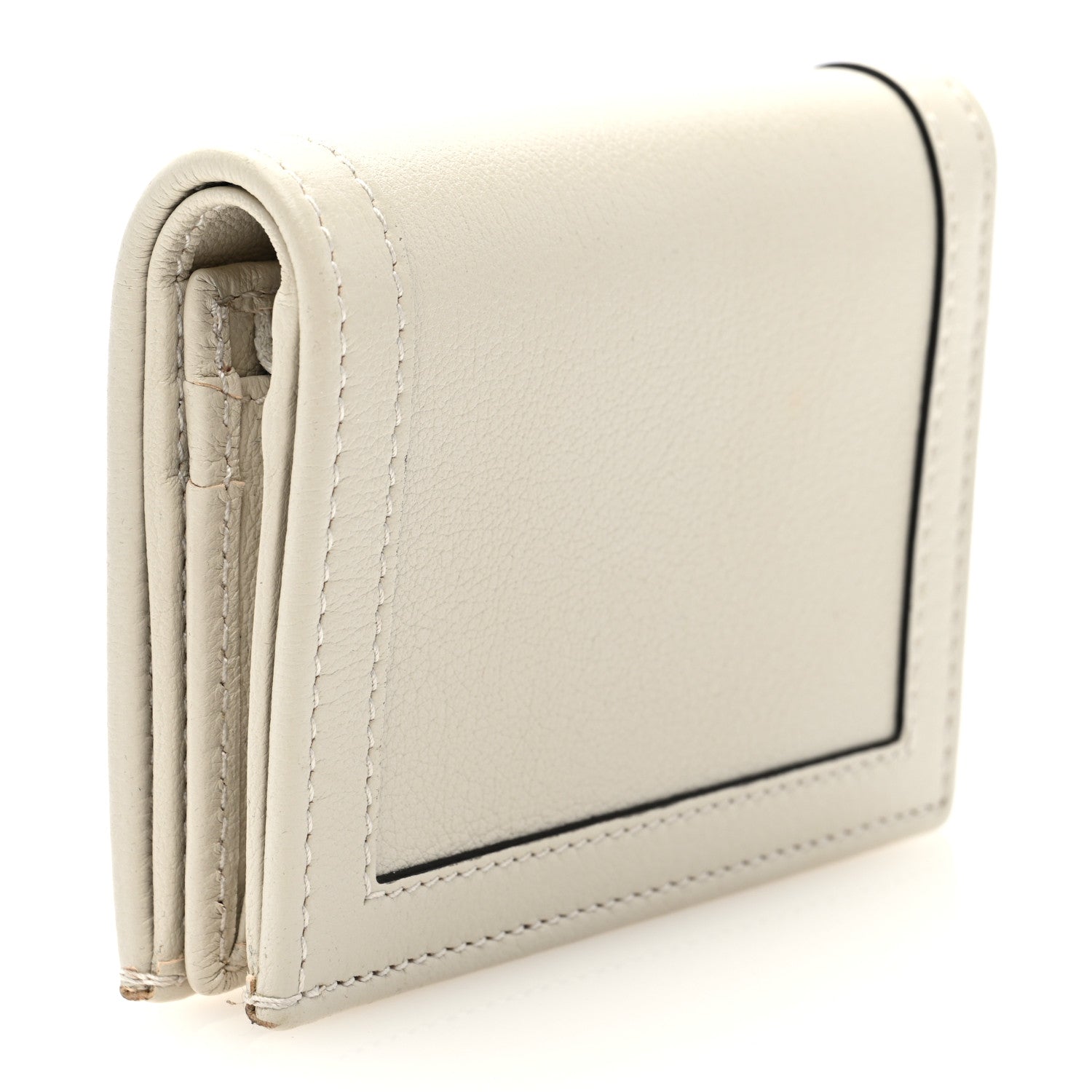 Gucci Wonka Grain Calfskin Diana Card Case Wallet Mystic White 3 of 5