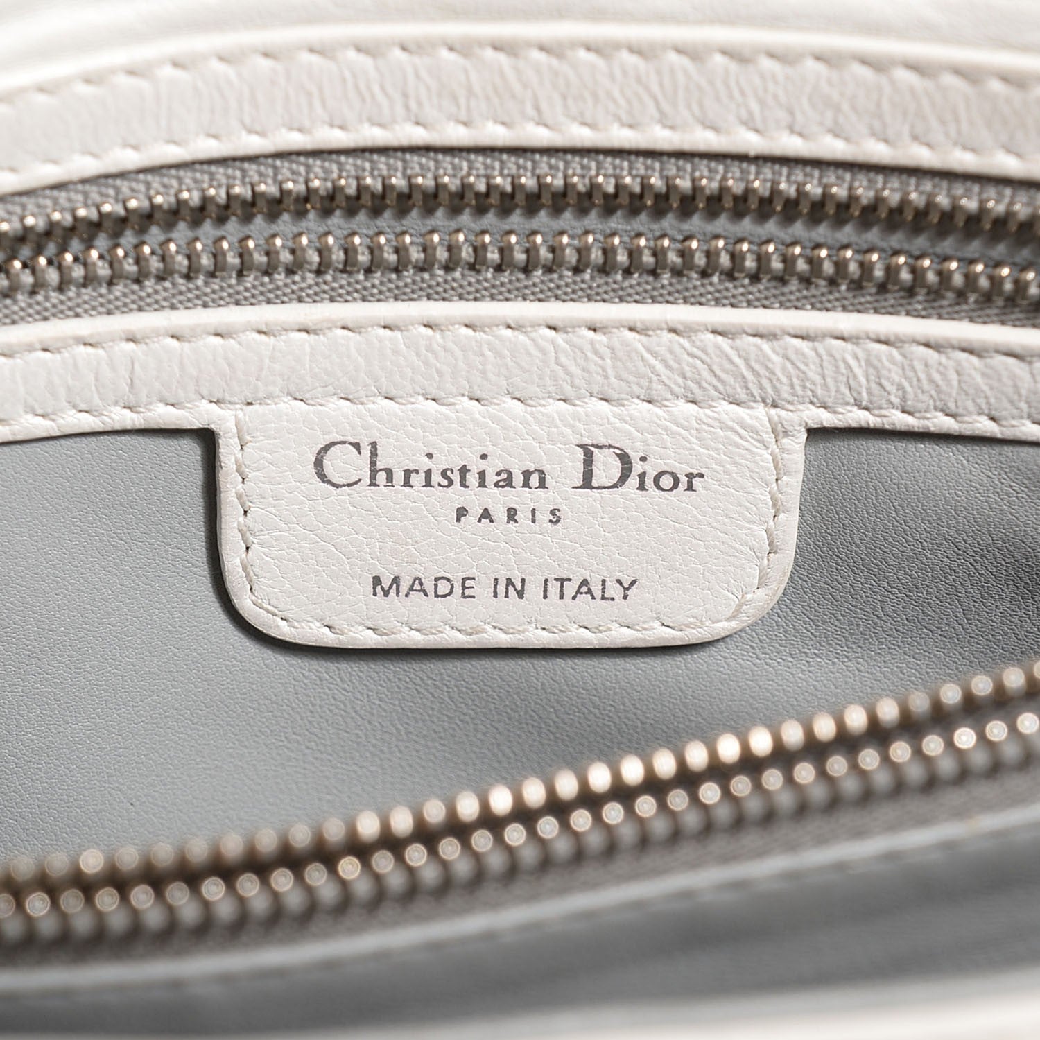 Christian Dior Lambskin Cannage Rendezvous Small Flap White 6 of 9