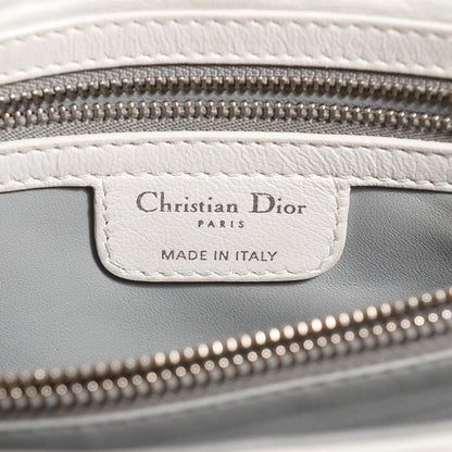 Christian Dior Lambskin Cannage Rendezvous Small Flap White 6 of 9
