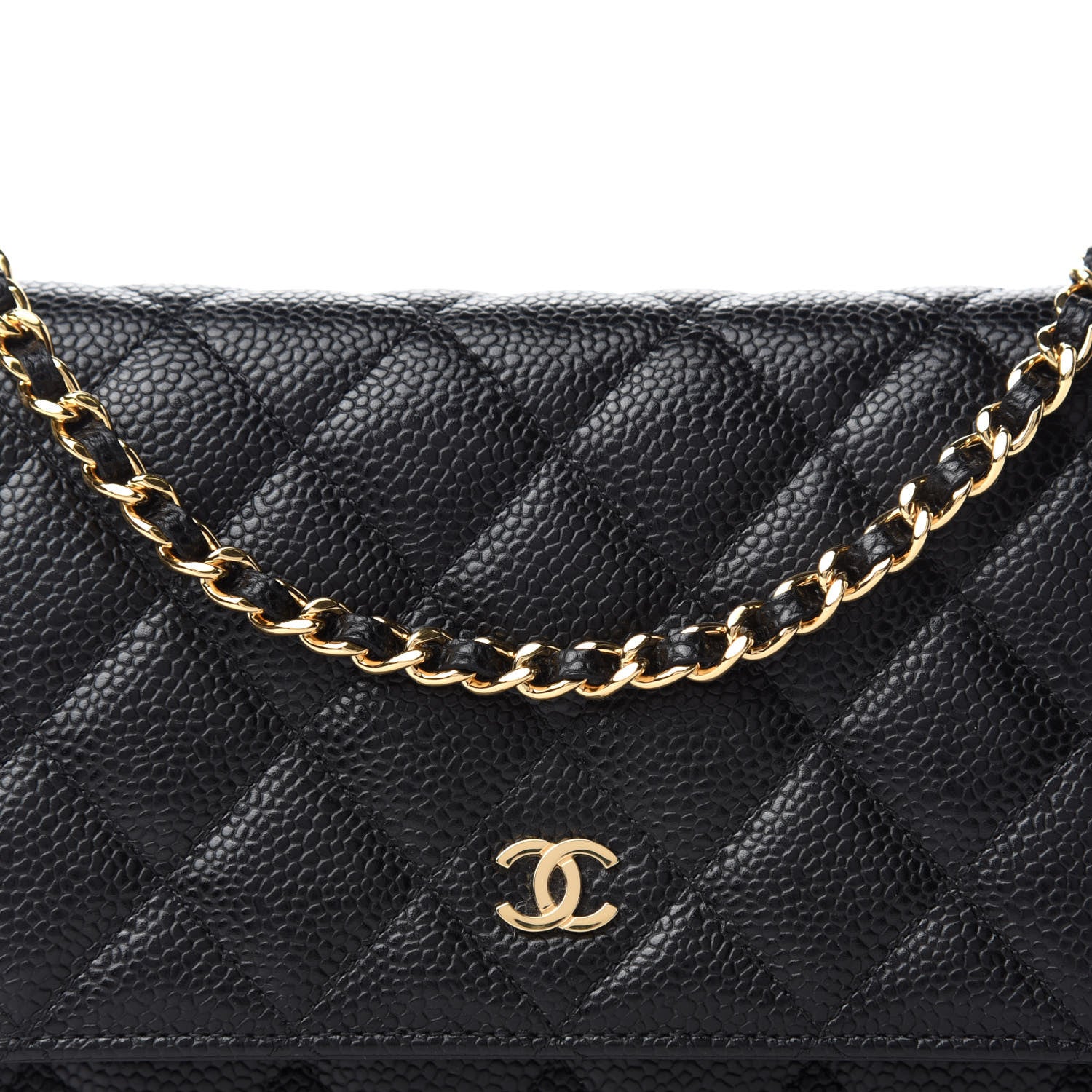 Chanel Caviar Quilted Wallet On Chain WOC Black 11 of 12