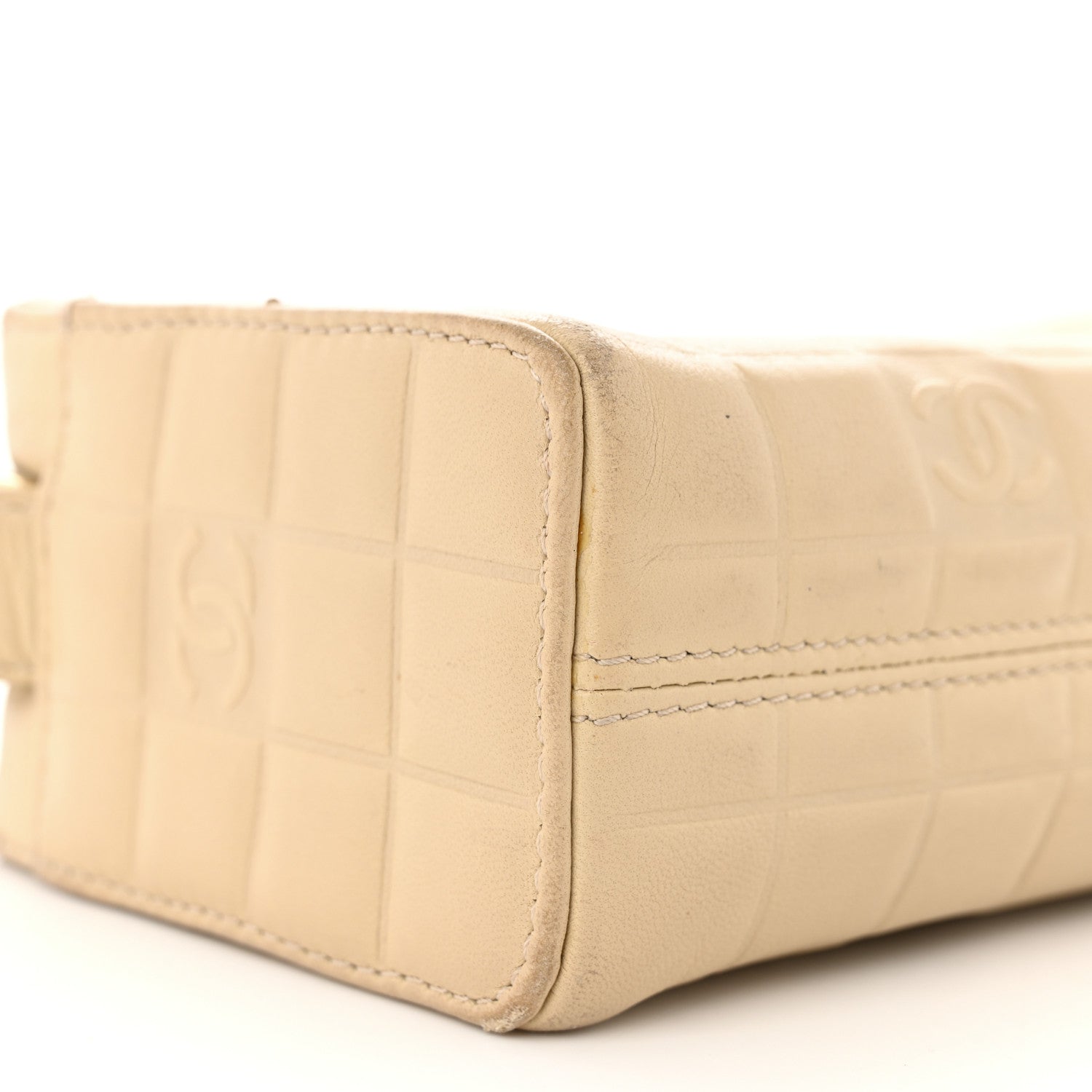 Chanel Lambskin Quilted CC Chocolate Bar Shoulder Bag Beige 9 of 16