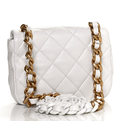 Chanel Lambskin Quilted Mini Lacquered Chain Flap White 2 of 9