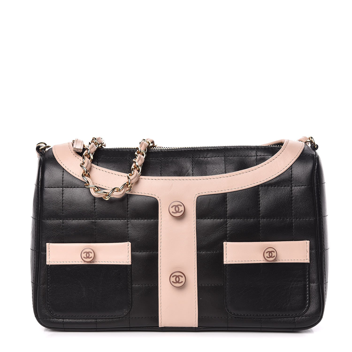 Chanel Calfskin Quilted Small Girl Shoulder Bag Black 1 of 11