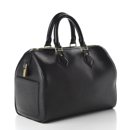 Louis Vuitton Epi Speedy 25 Black 3 of 10