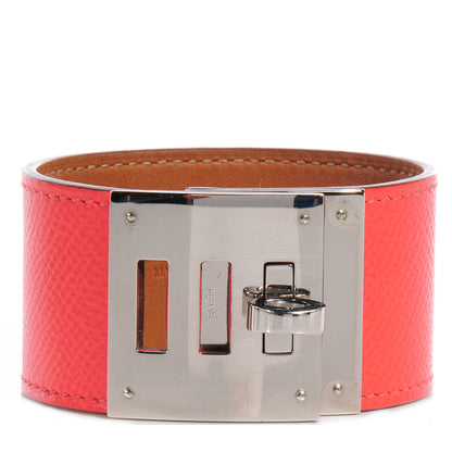 Hermes Epsom Kelly Dog Bracelet Rose Jaipur 1 of 6
