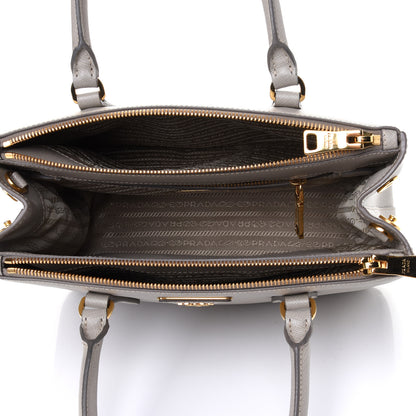 Prada Saffiano Small Galleria Double Zip Tote Pomice 4 of 4