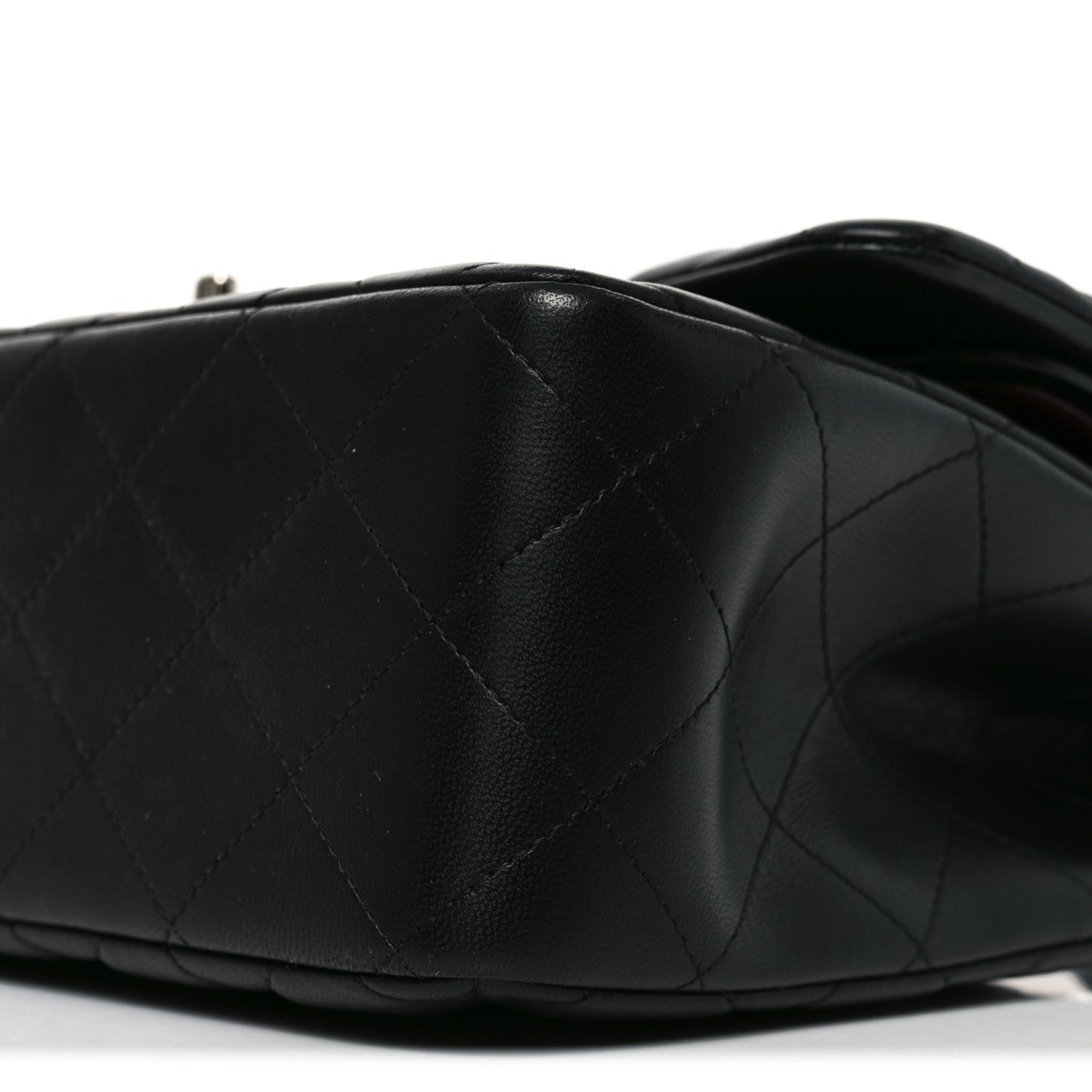 Lambskin Quilted Jumbo Double Flap Black