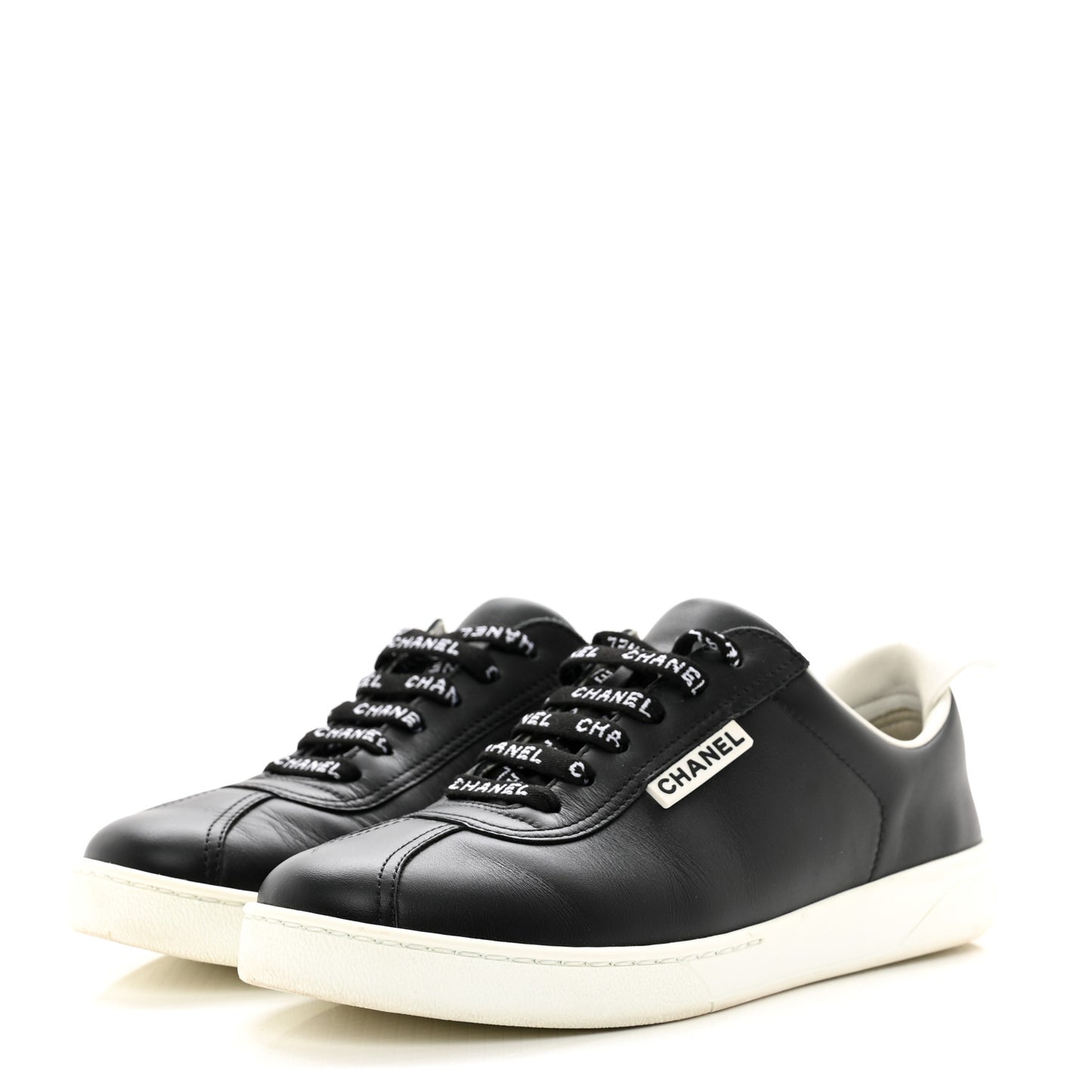 Calfskin CC Womens Sneakers 36 Black