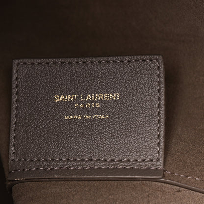 Saint Laurent Calfskin Large Shopping Tote Oyster Gray 7 of 11