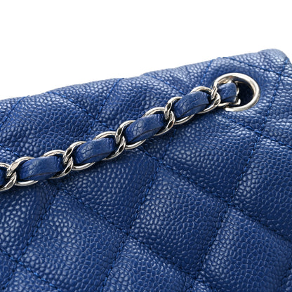 Chanel Caviar Quilted Medium Easy Flap Blue 12 of 12