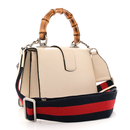Gucci Textured Calfskin Crystal Bamboo Web Mini Dionysus Top Handle Bag Mystic White 3 of 21