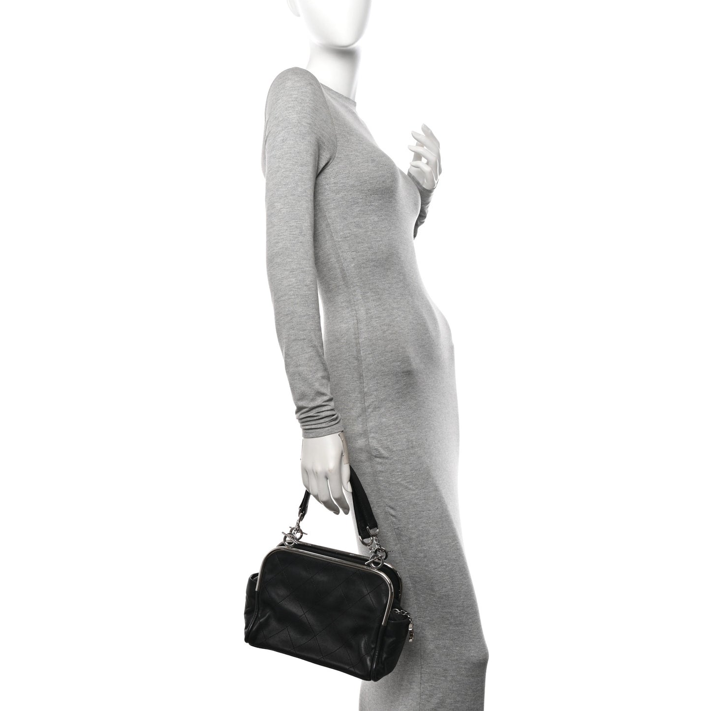Lambskin Ultimate Soft Frame Bag Black
