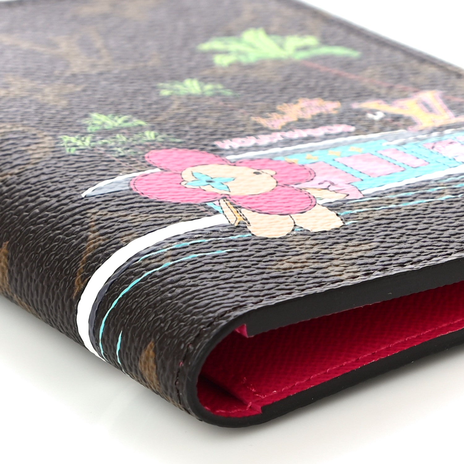 Louis Vuitton Monogram 2021 Christmas Animation Hollywood Passport Cover Fuchsia 8 of 9