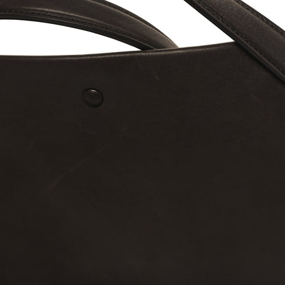 The Row Polished Saddle Calfskin Idaho Top Handle Dark Brown 10 of 11