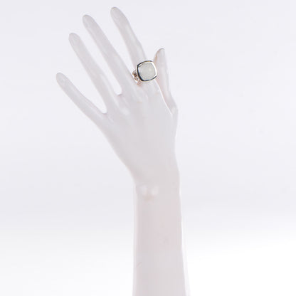 David Yurman Sterling Silver White Agate 14mm Albion Ring 52 6 2 of 7