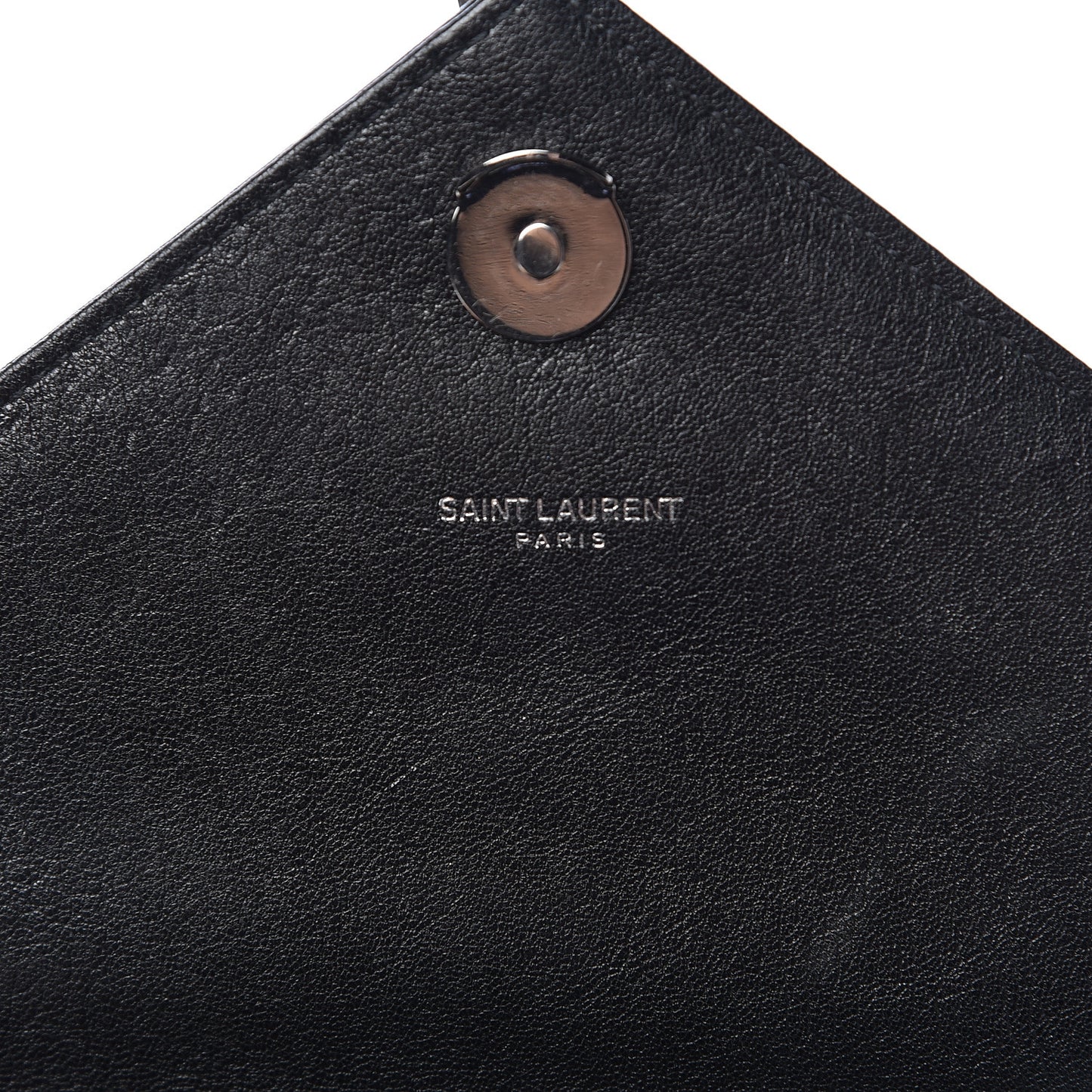 Sheepskin Matelasse Chevron Monogram Large College Satchel Black