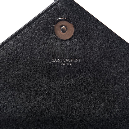Saint Laurent Sheepskin Matelasse Chevron Monogram Large College Satchel Black 8 of 17