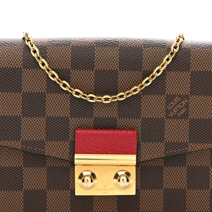 Louis Vuitton Damier Ebene Croisette Chain Wallet Scarlet 5 of 11