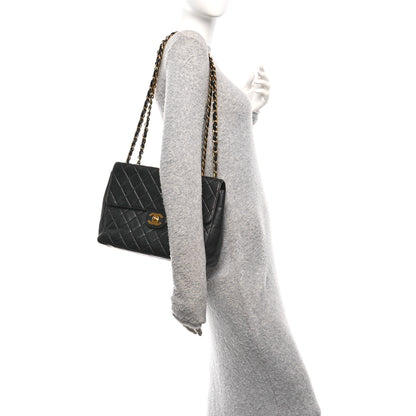 Chanel Lambskin Quilted Jumbo Single Flap Black 2 of 13