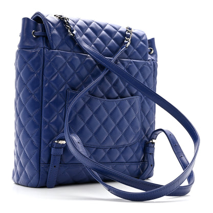 Chanel Lambskin Quilted Large Urban Spirit Backpack Blue 3 of 15