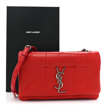 Saint Laurent Lambskin Patchwork Monogram Small Jamie Red 13 of 13