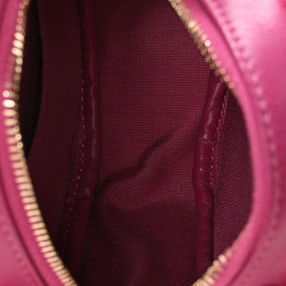 Chanel Shearling Sheepskin Chanel 19 Round Clutch With Chain Dark Pink 5 of 10