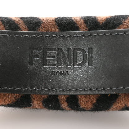 Fendi Wool Cashmere FF Logo Headband Tobacco 4 of 6
