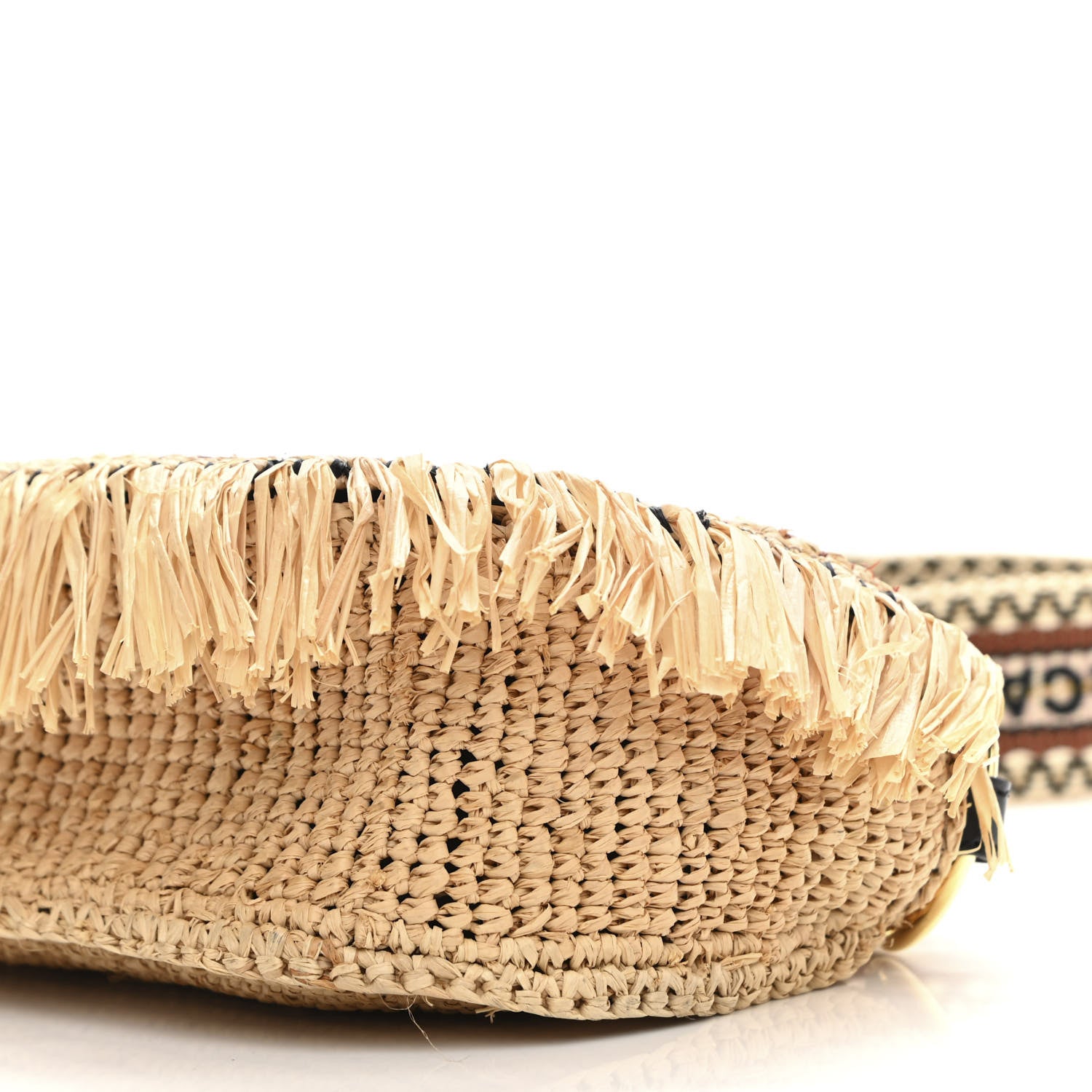 Stella McCartney Raffia Crochet Shoulder Bag Natural 9 of 9