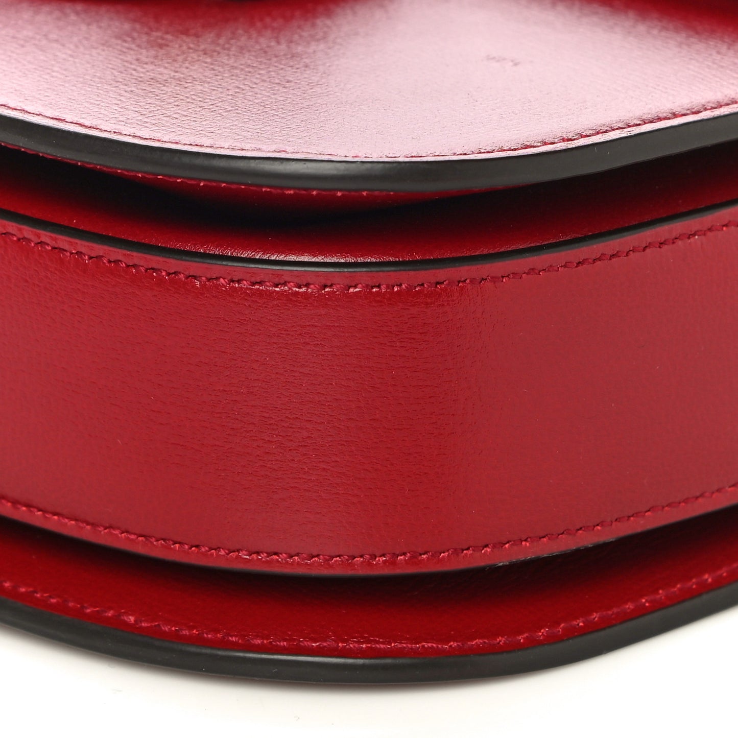 Azalea Calfskin Horsebit 1955 Shoulder Bag New Cherry Red