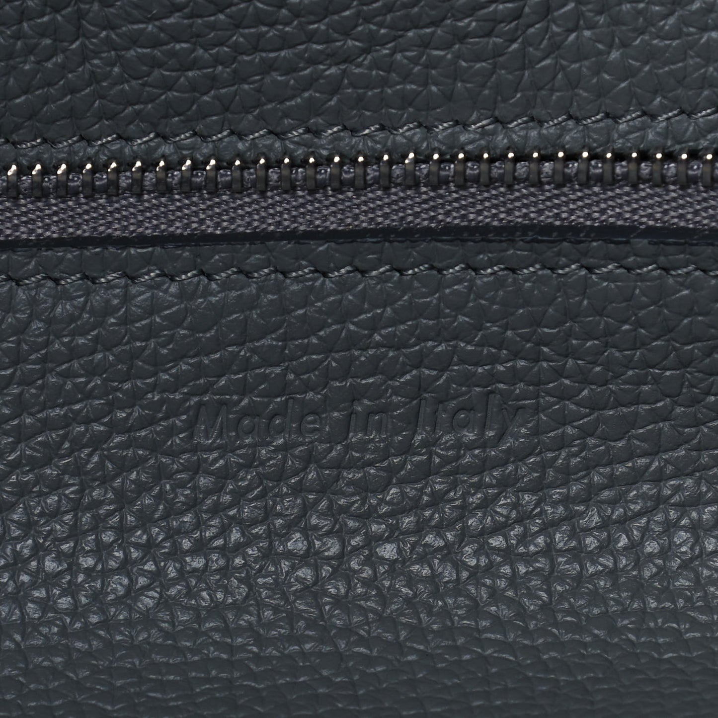 Supple Calfskin Long Strap Small Big Bag Zinc