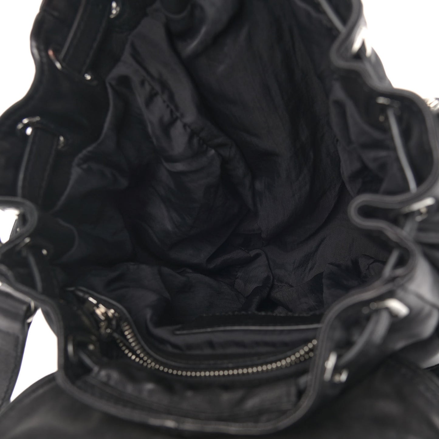 Lambskin Marti Backpack Bag Washed Black Rhodium Hardware