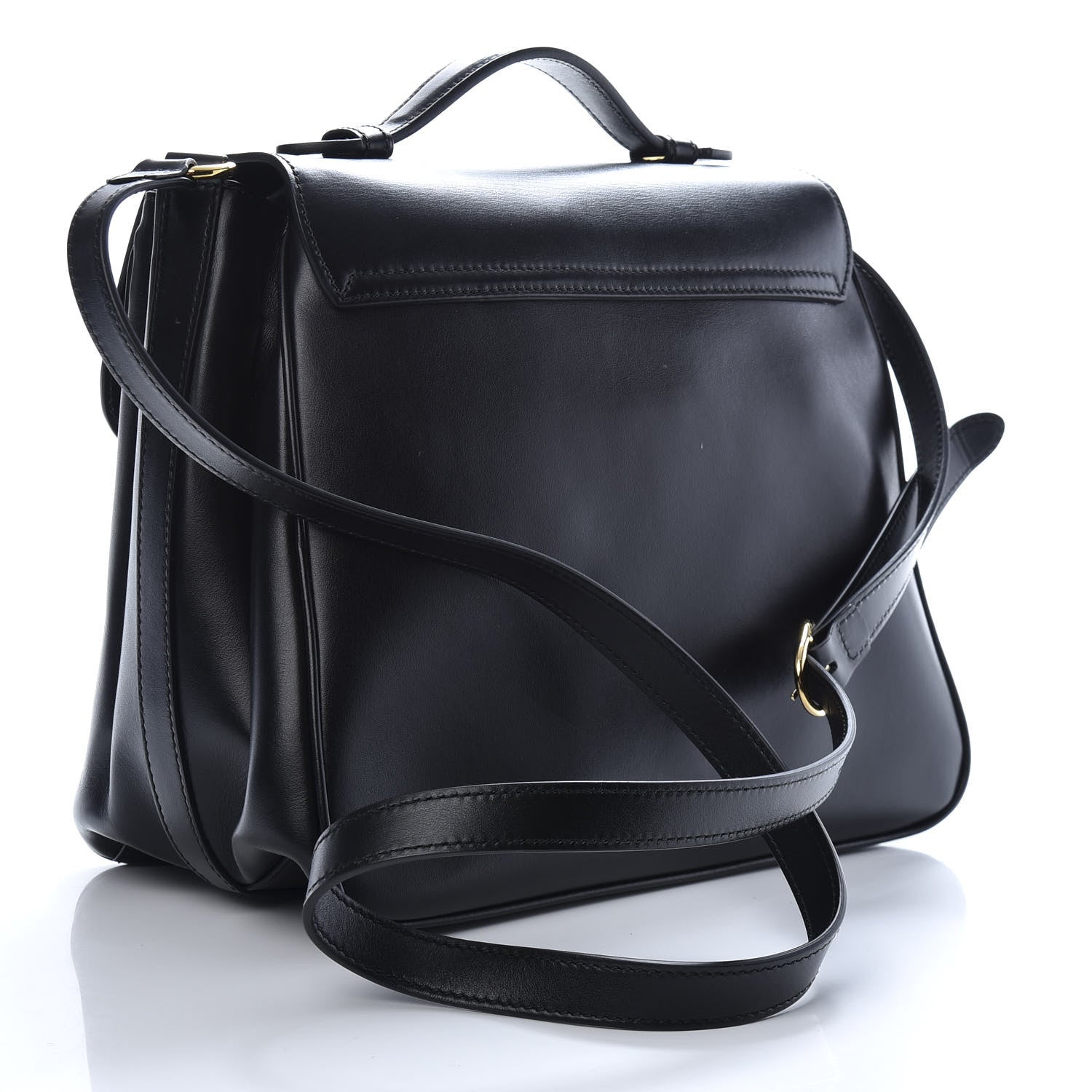 Gucci Pienza Calfskin Side Messenger Bag Black 3 of 10