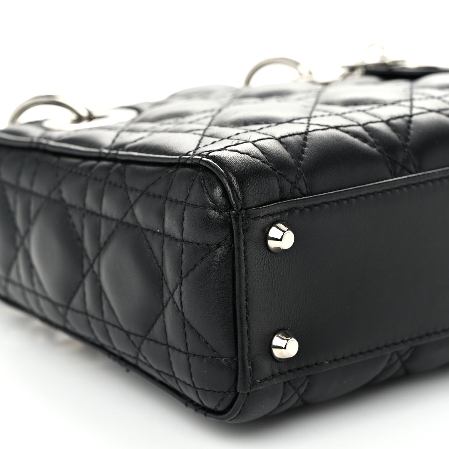 Lambskin Cannage Mini Lady Dior Black