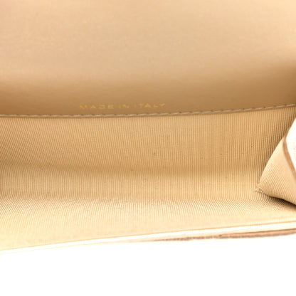 Chanel Metallic Goatskin Quilted Chanel 19 Flap Card Holder Gold 5 of 11