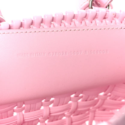 Balenciaga Faux Calfskin Braided Varnished XXS Bistro Basket Candy Pink 7 of 10