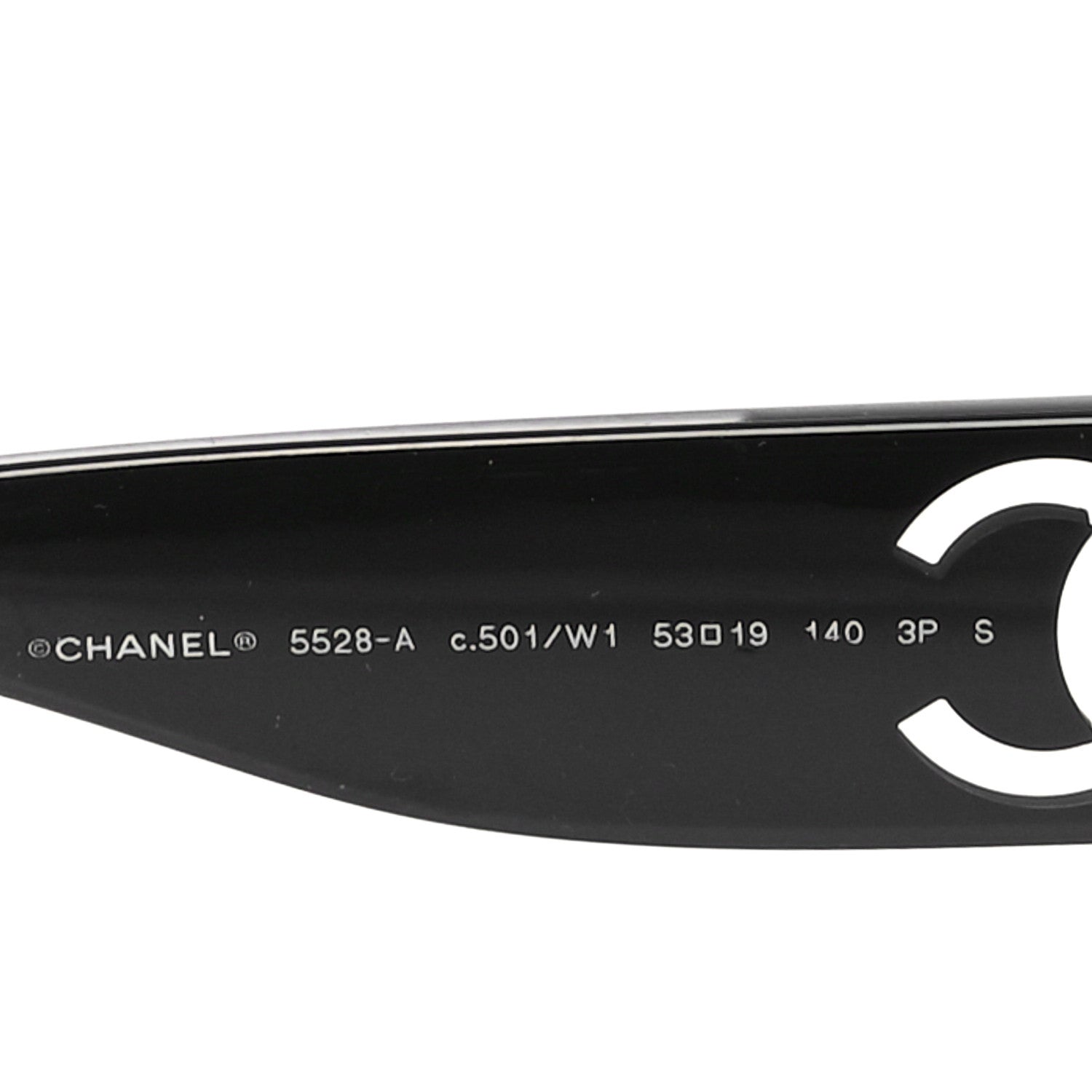 Chanel Acetate Nyon Oval CC Sunglasses 5528-A Black 6 of 7