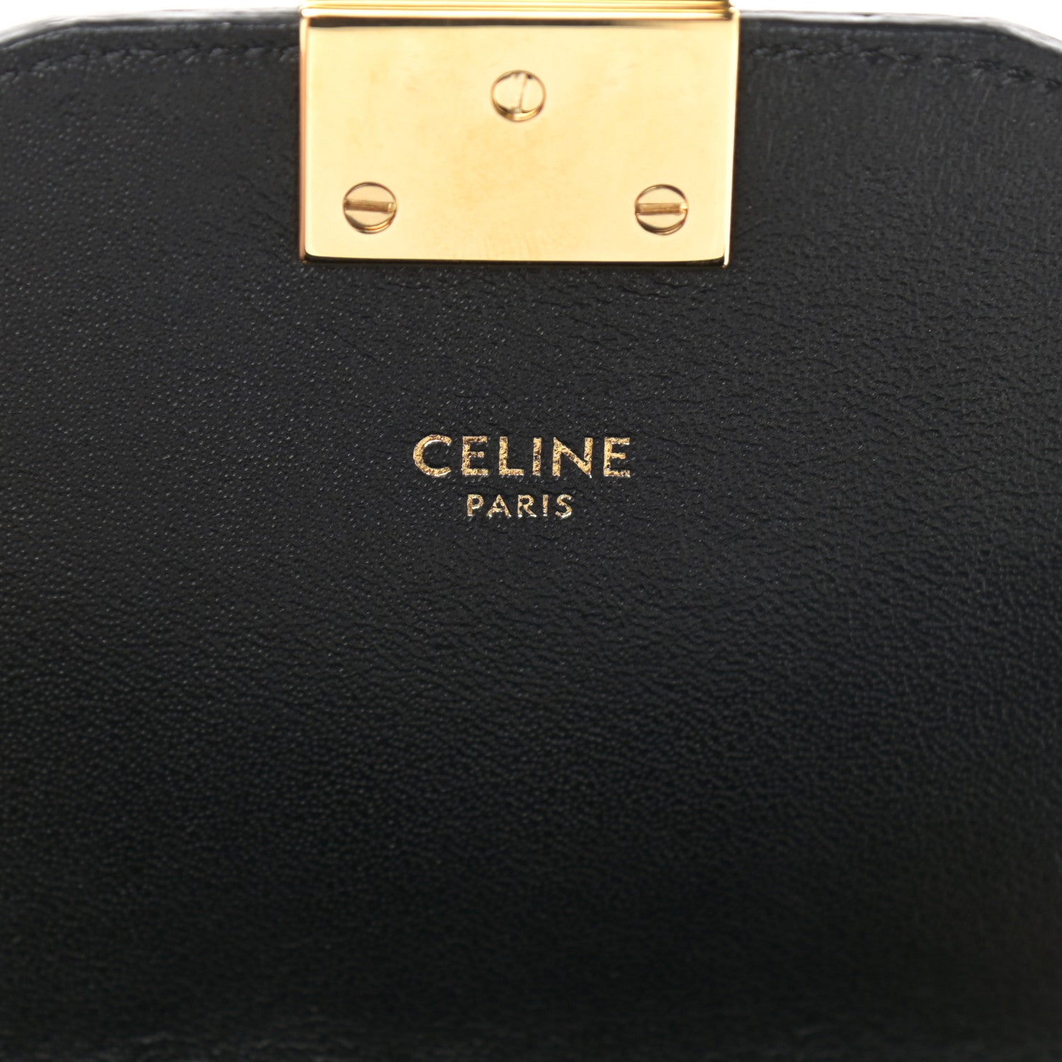 Celine Shiny Calfskin Stripes Small C Bag Black 6 of 13