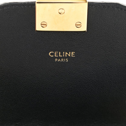 Celine Shiny Calfskin Stripes Small C Bag Black 6 of 13