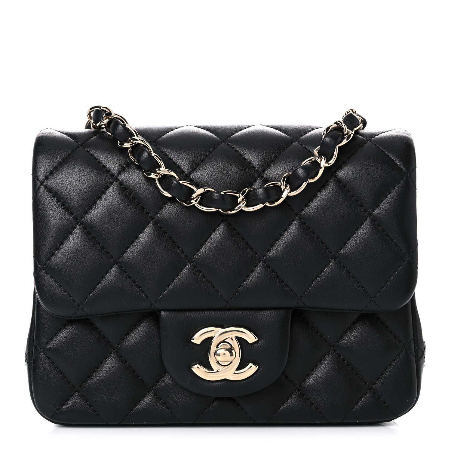 Chanel Lambskin Quilted Mini Square Flap Black 1 of 17