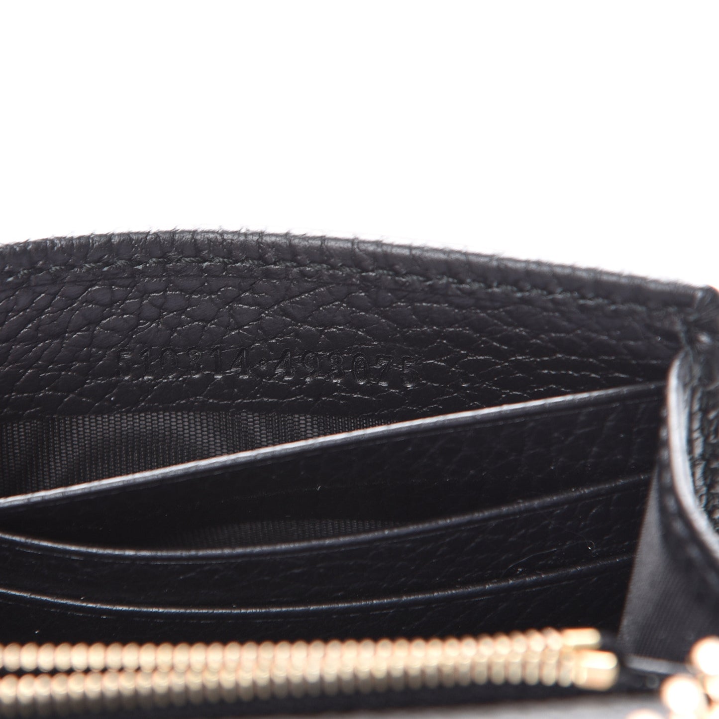 Dollar Calfskin Interlocking G Chain Wallet Black