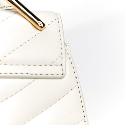 Chloe Calfskin Quilted Drew Bijou Shoulder Bag Natural White 21 of 22