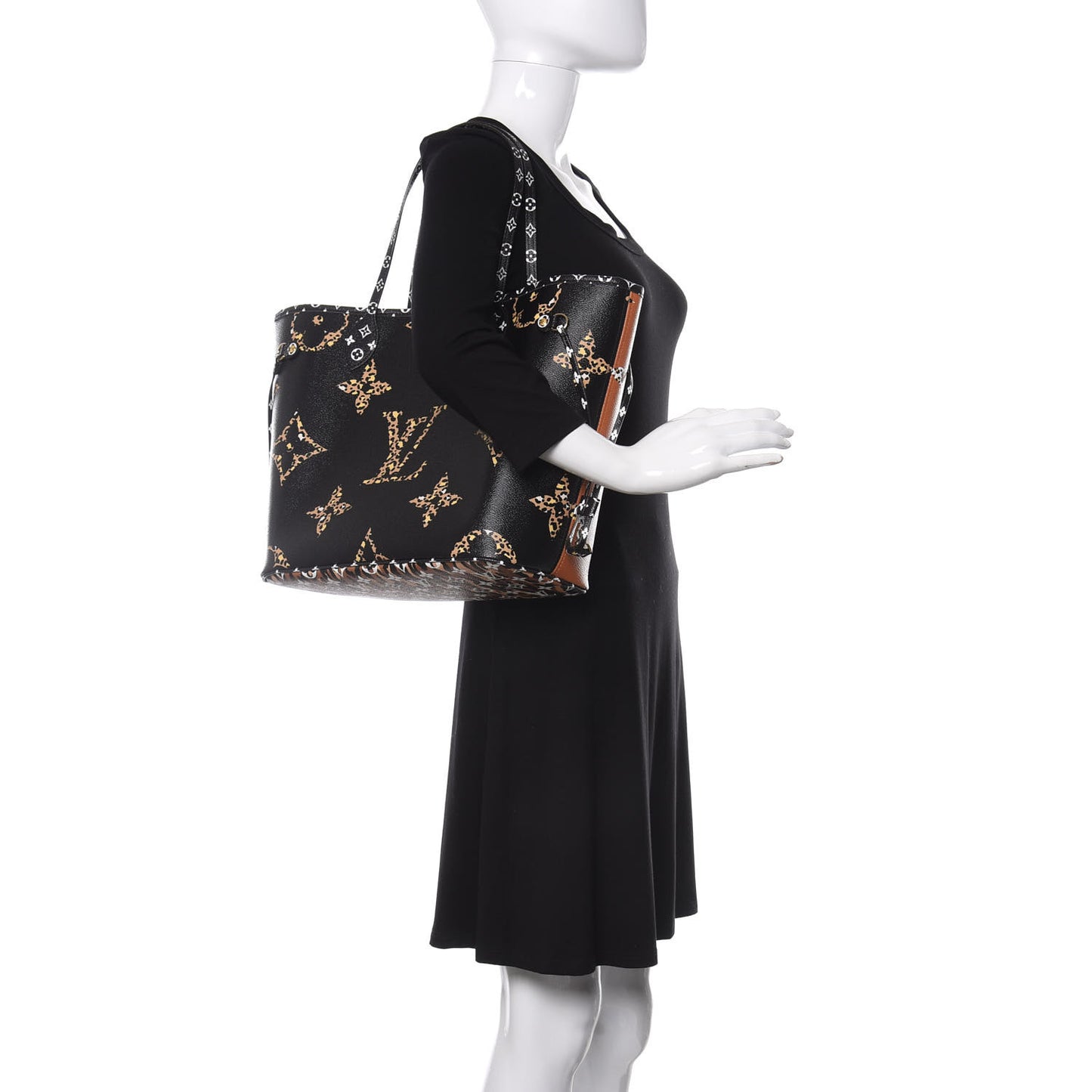 Monogram Giant Jungle Neverfull MM Black