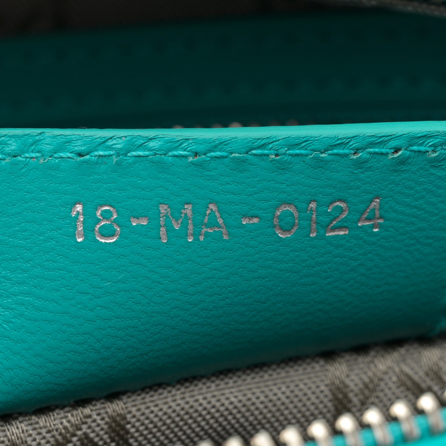 Lambskin Cannage Medium Lady Dior Turquoise