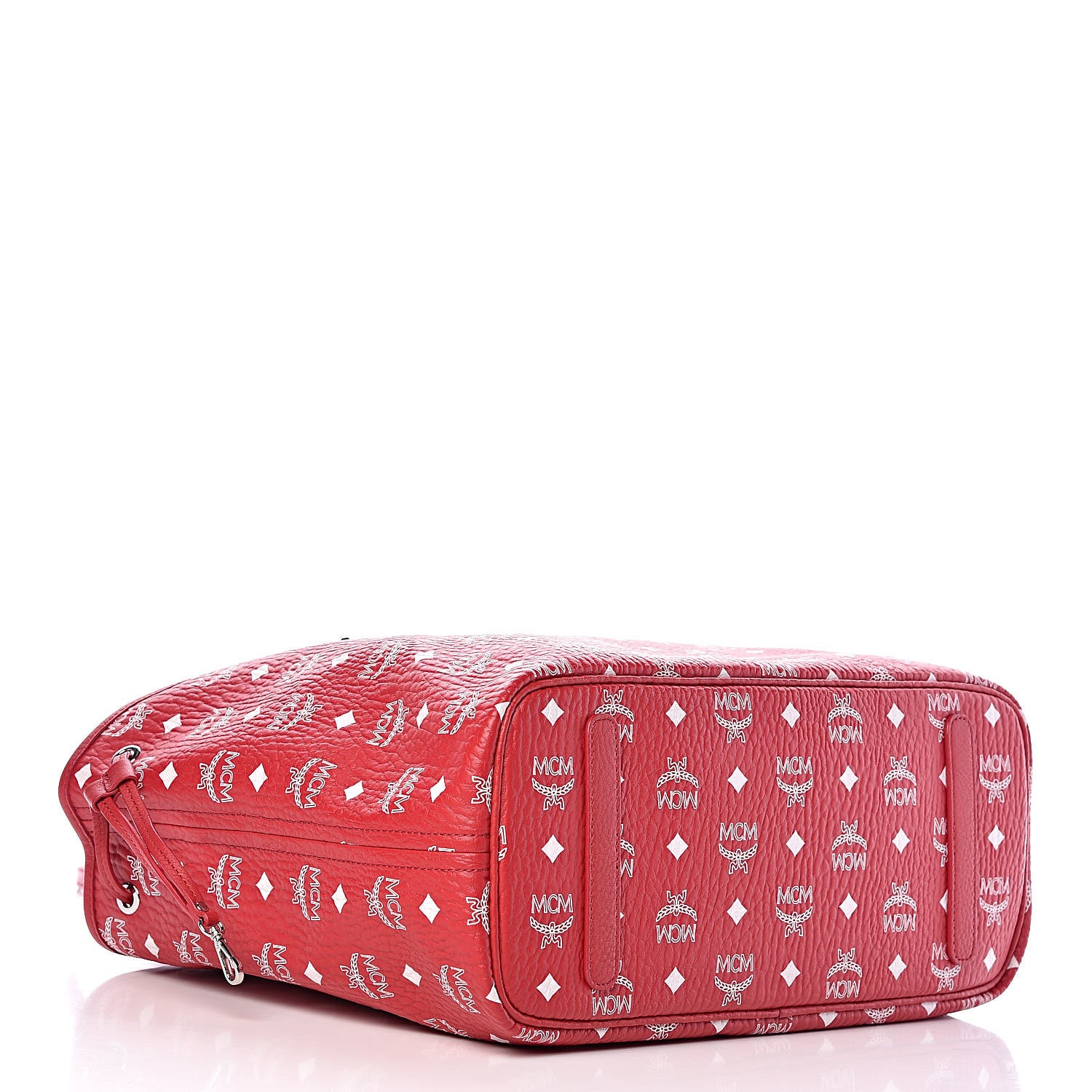 MCM Visetos Medium Liz Reversible Shopper Tote Ruby Red 6 of 14