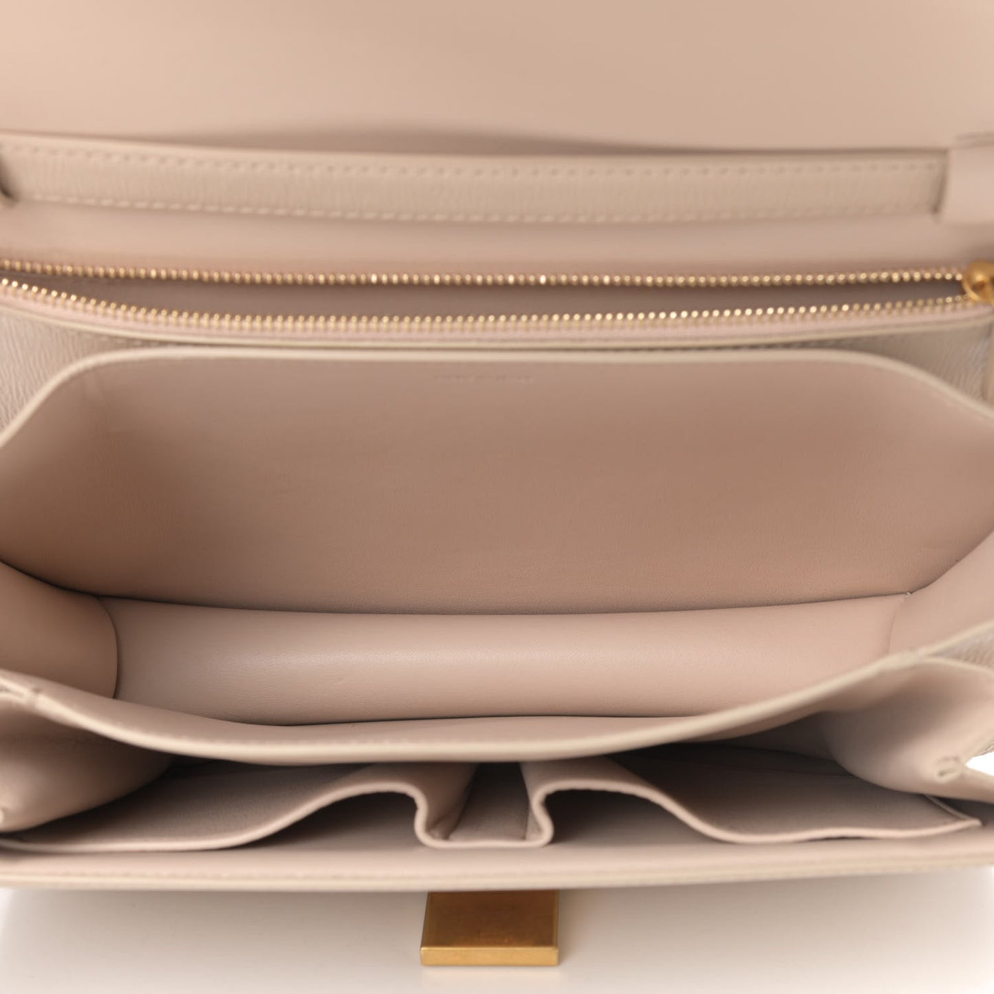 Liege Calfskin Medium Classic Box Flap Bag Powder