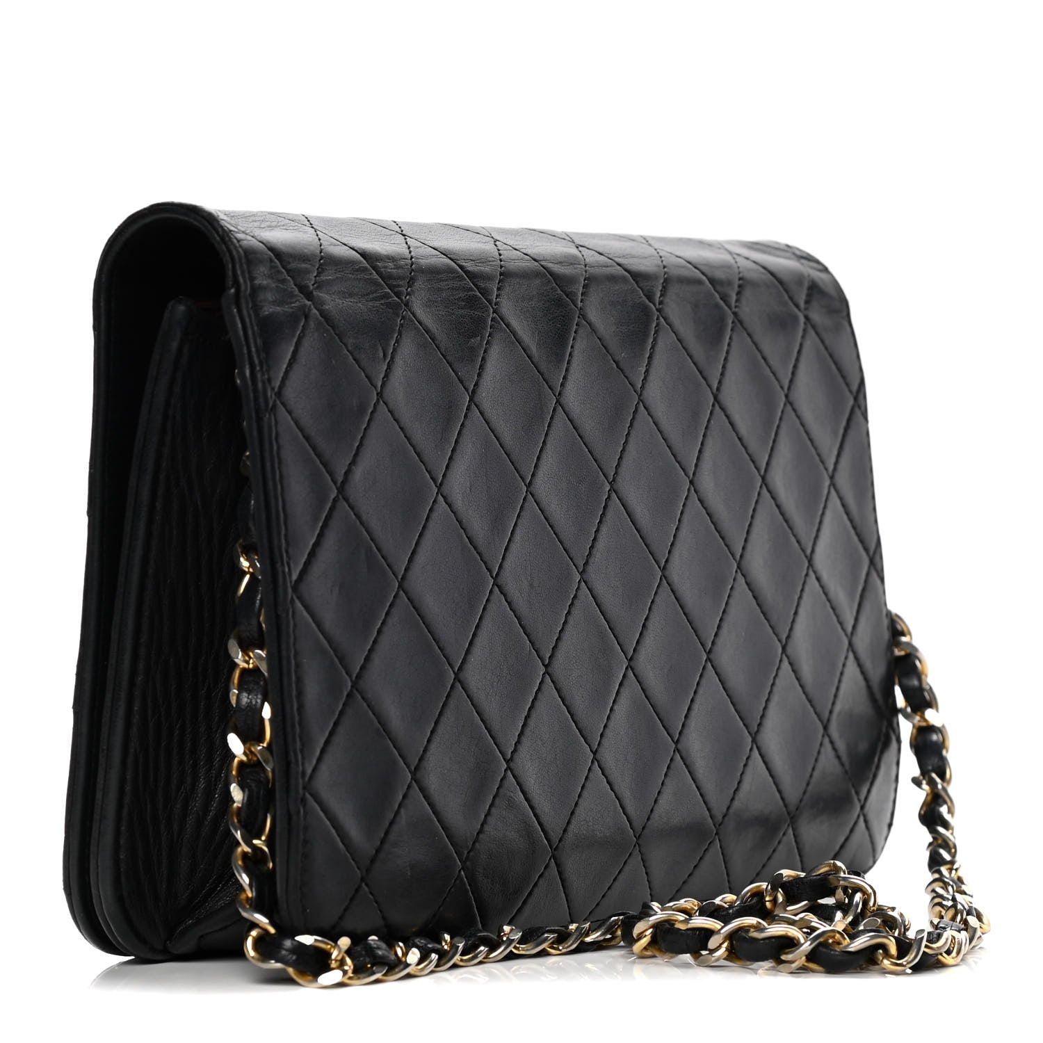Chanel Lambskin Quilted Small Single Flap Black 2 of 8