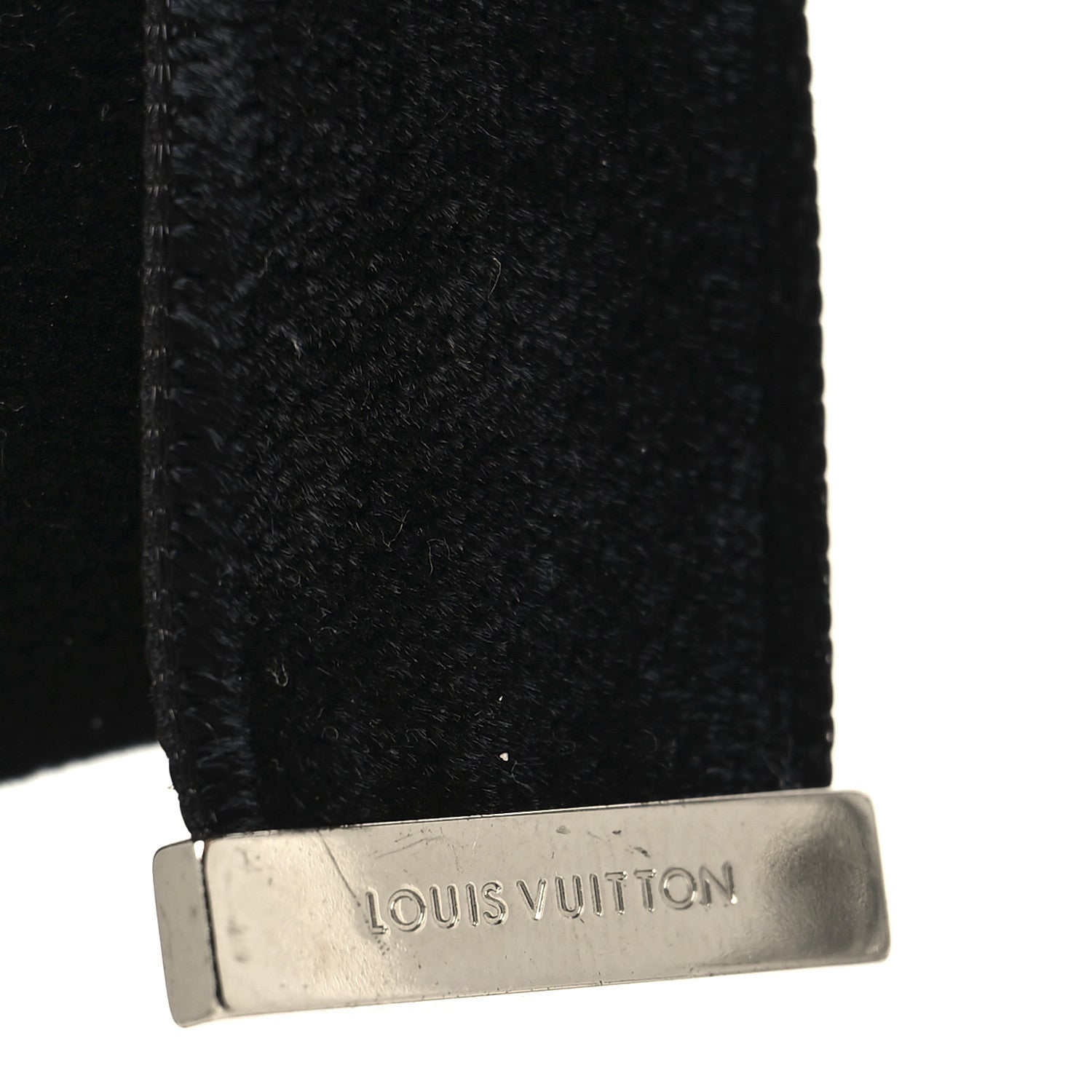 Louis Vuitton Velvet Resin Crystal Choker Necklace Black 4 of 5
