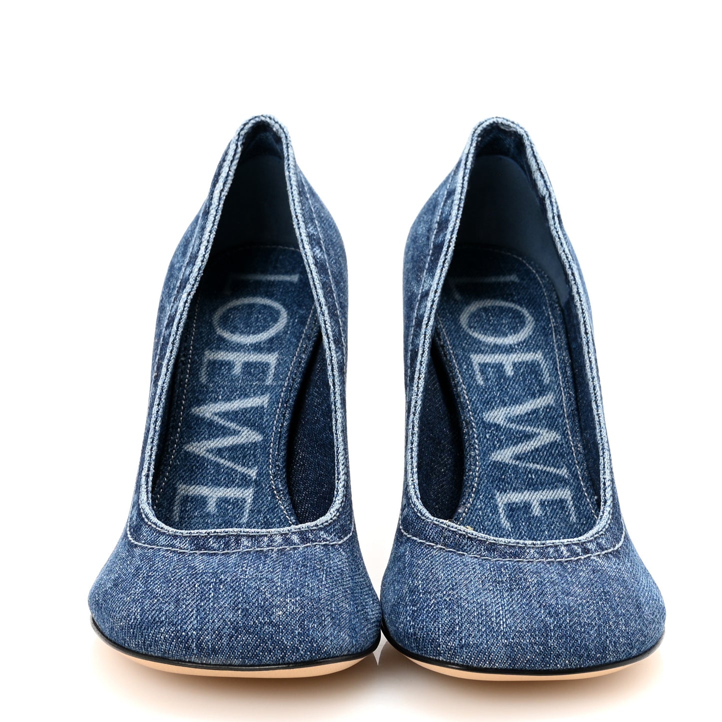 Washed Denim Toy Panta 90 Pumps 36 Blue