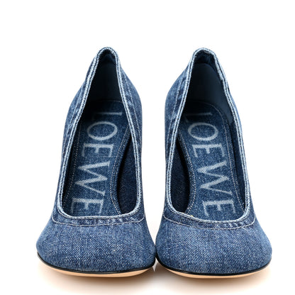 Loewe Washed Denim Toy Panta 90 Pumps 36 Blue 3 of 9