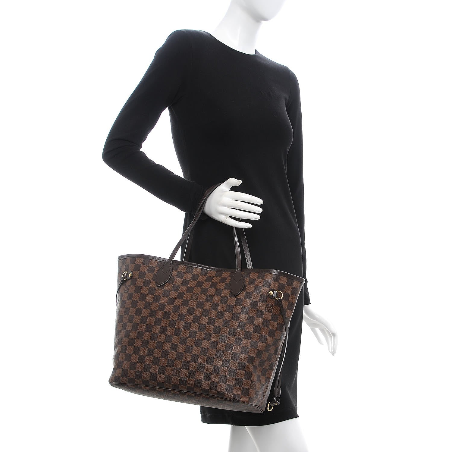 Louis Vuitton Damier Ebene Neo Neverfull MM Rose Ballerine 2 of 8
